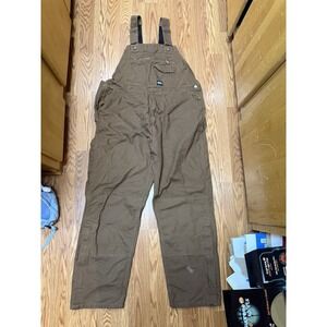 Key Premium Unlined Duck Bib Overalls 46x32 Workwear Reinforced Pocket Knee NWT